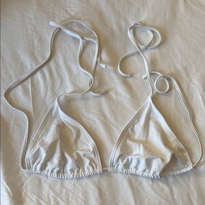 White Triangle Bikini Top